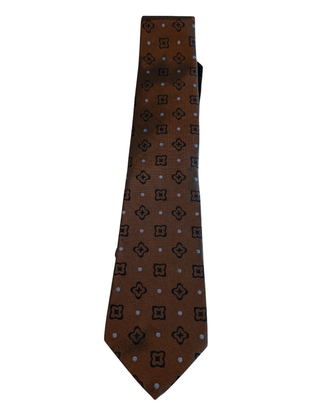 Brooks Brothers Classic Brown Patterned Men's Silk Tie
